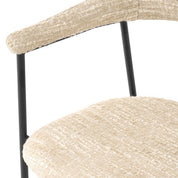 Silla de comedor Julio bouclé sonata crema juego de 2