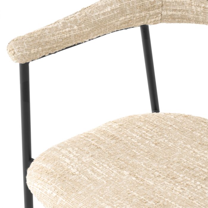 Silla de comedor Julio bouclé sonata crema juego de 2