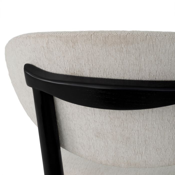 Dining Chair Allston classic black finish sentier cream