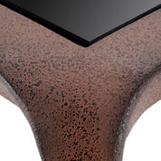 Console Table Quentin oxidized look black glass