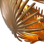 Chandelier Foliage vintage brass finish