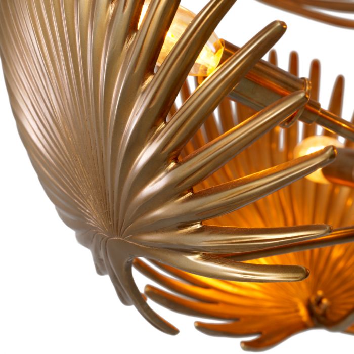 Chandelier Foliage vintage brass finish