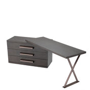 Desk Sanderson mocha straight oak veneer