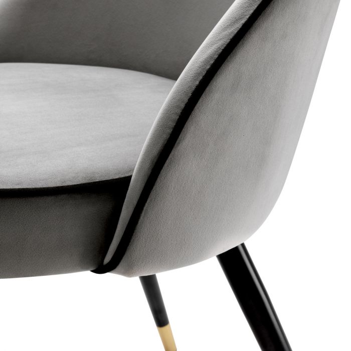 Dining Chair Cooper roche light grey velvet set of 2
