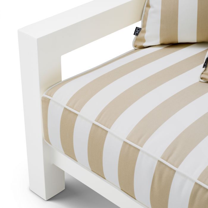 Silla de exterior Cap-Antibes blanco mate florent beige