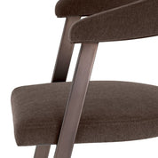 Dining Chair Dexter medium bronze finish abrasia grey
