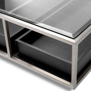 Coffee Table Roxton brushed steel finish