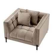 Silla Sienna savona terciopelo gris