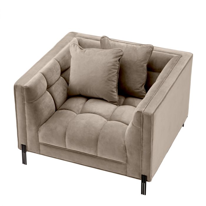 Silla Sienna savona terciopelo gris