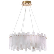Chandelier Pizzorni antique brass finish