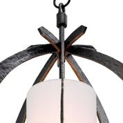 Chandelier Luciano hammered bronze highlight