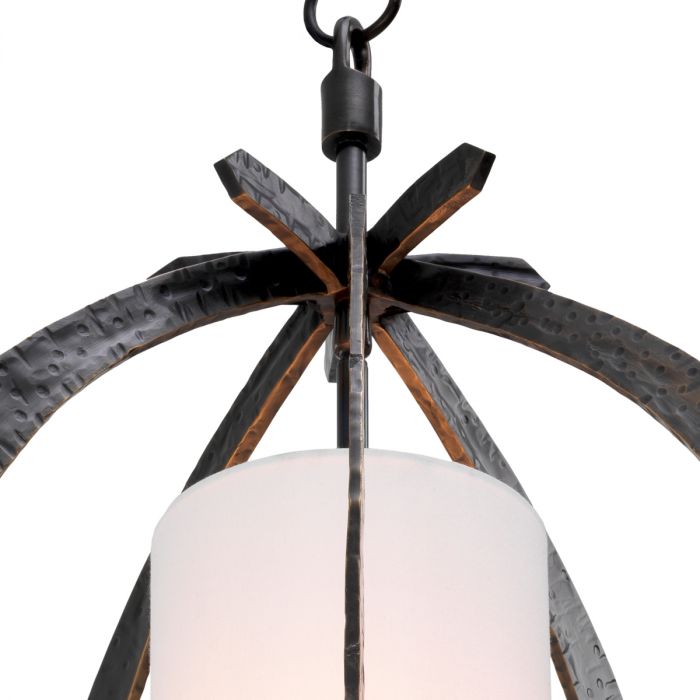 Chandelier Luciano hammered bronze highlight