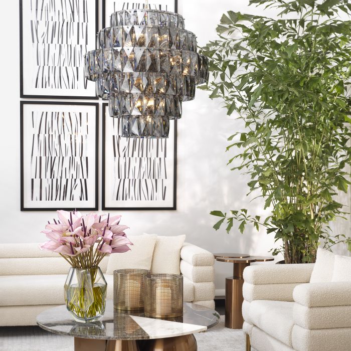 Chandelier Amazone L smoke glass