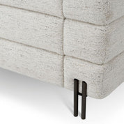 Sofa York S seashell off-white bronze finish