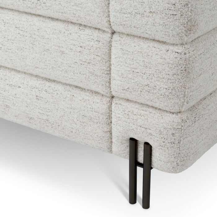 Sofa York S seashell off-white bronze finish