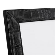 Picture Frame Scaleo croco embossed black leather set of 2