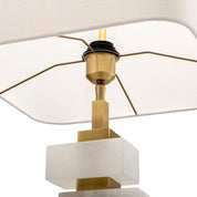 Table Lamp Amber alabaster incl shade