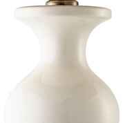 Table Lamp Mabel crackled white ceramic incl shade