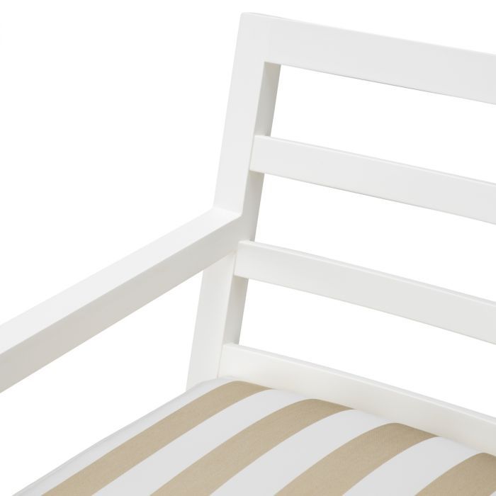 Outdoor Dining Chair Delta matte white florent beige