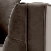 Silla Sienna savona terciopelo gris