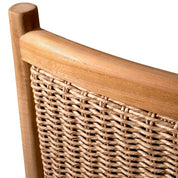 Outdoor Dining Chair Pivetti natural teak faux rattan