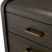 Nightstand Joane mocha oak oak veneer