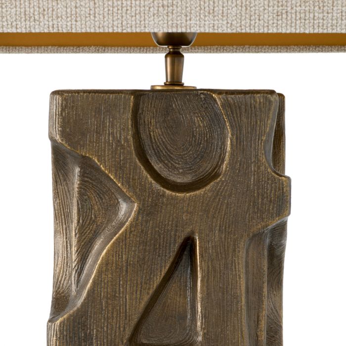 Table Lamp Enzo vintage brass finish incl shade
