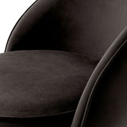 Taburete de bar Dorland roche terciopelo gris oscuro