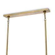 Chandelier Hyde vintage brass finish handmade glass