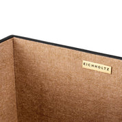 Desk Set Scaleo croco embossed black leather set of 3