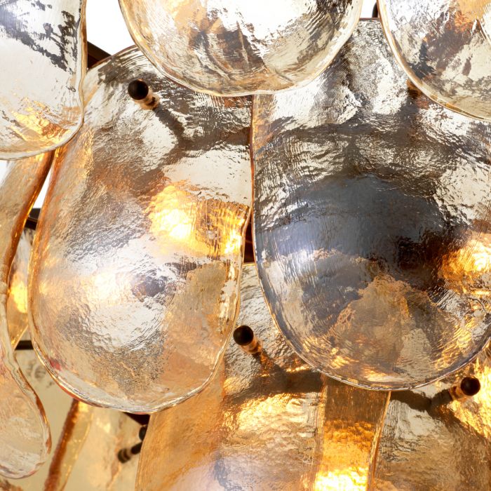 Lámpara de araña Gustave de cristal color champán