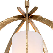 Chandelier Luciano hammered vintage brass finish