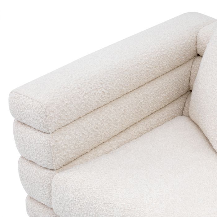 Silla York bouclé crema