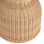 Side Table Tiago natural rattan incl glass top