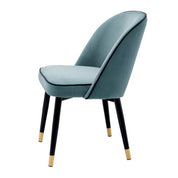 Silla de comedor Cliff savona terciopelo azul juego de 2