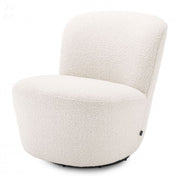 Silla giratoria Doria bouclé crema
