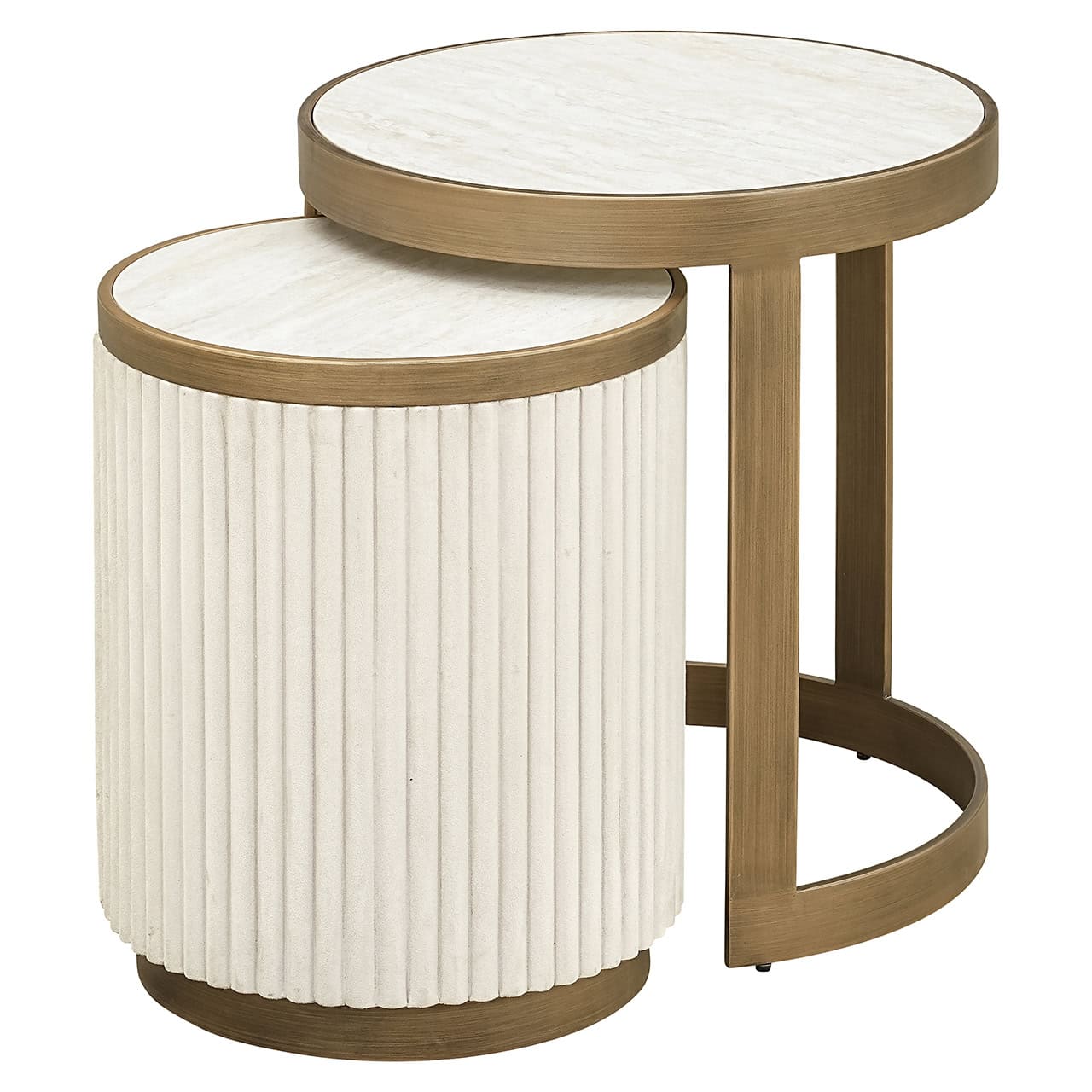 Juego de mesa auxiliar Tivoli de 2 (blanco)