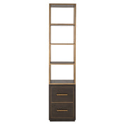 Display cabinet Carter brown small 2-drawers