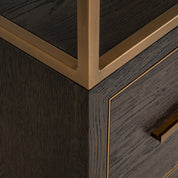 Display cabinet Carter brown small 2-drawers