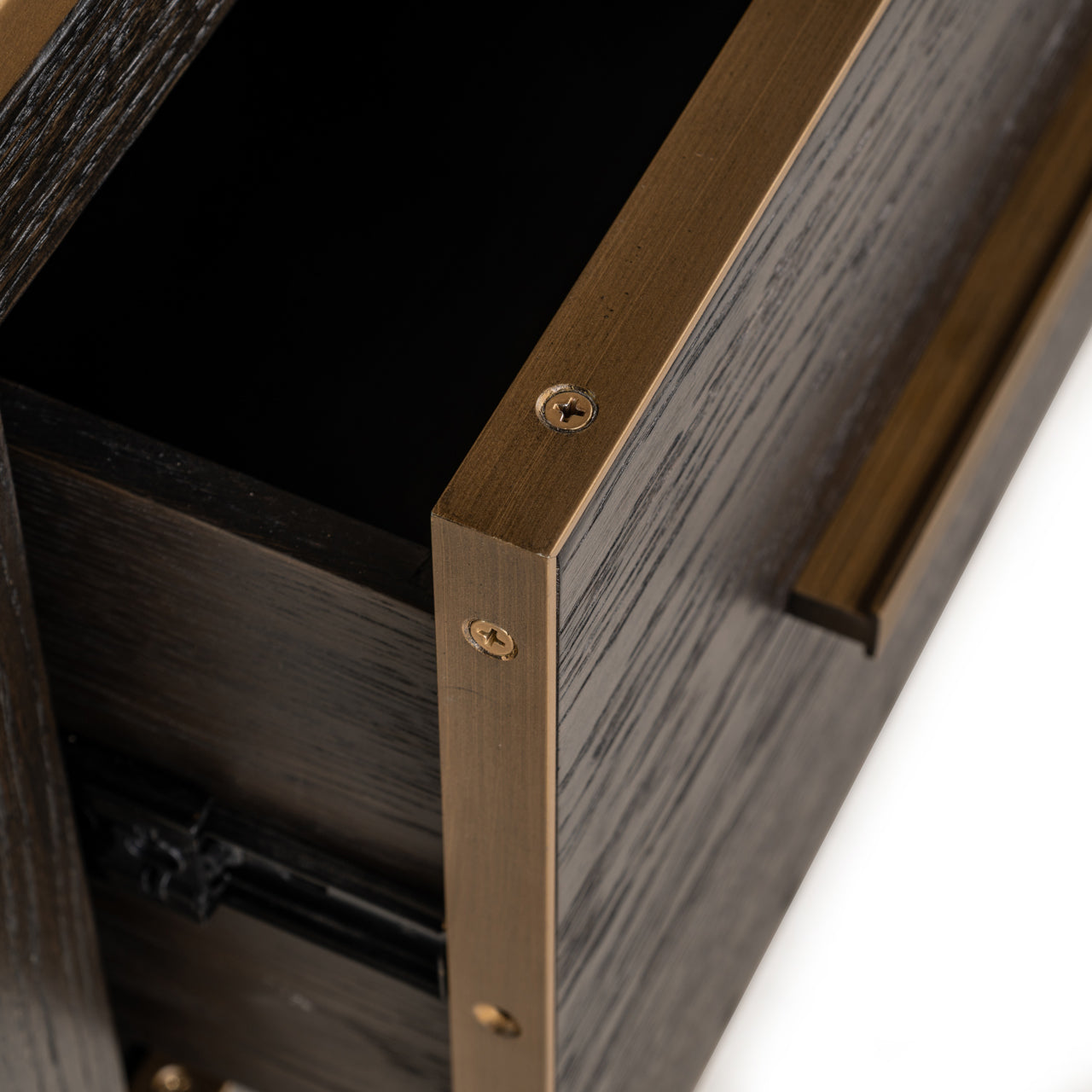 Display cabinet Carter brown small 2-drawers