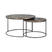 Coffee table Tulum brushed gold (Set of 2)