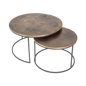 Coffee table Tulum brushed gold (Set of 2)