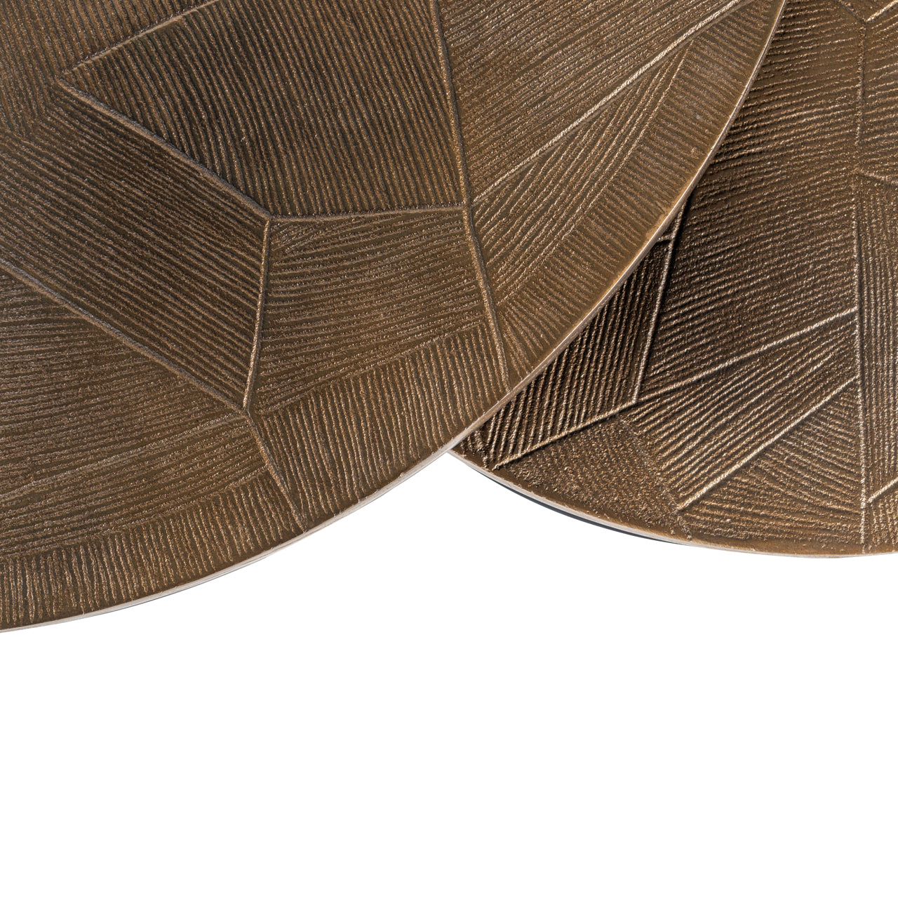 Coffee table Tulum brushed gold (Set of 2)