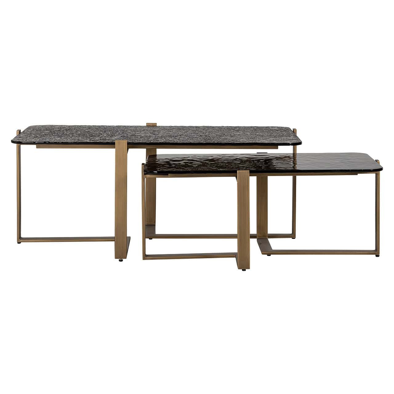 Mesa de centro Sterling, juego de 2 (marrón)