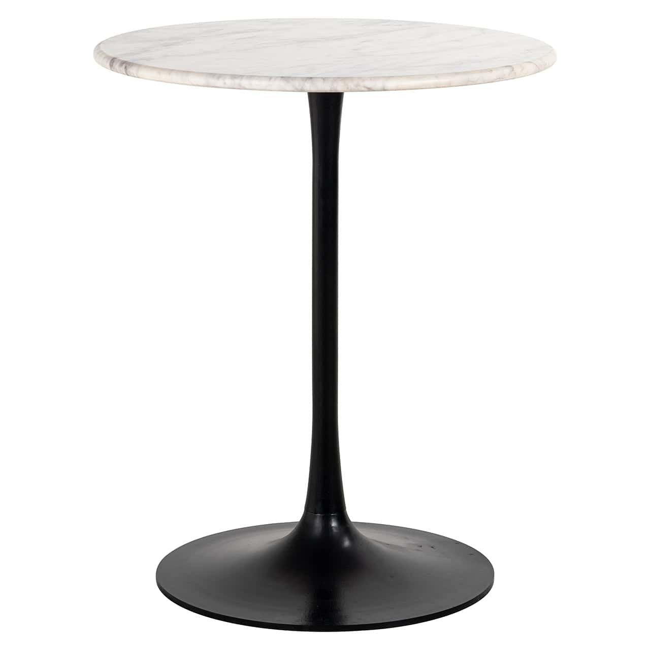 Mesa de bistró Carlten blanca 65Ø (Negro/blanco)