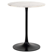 Mesa de bistró Carlten blanca 65Ø (Negro/blanco)