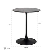 Mesa de bistró Carlten 65Ø (Negro)