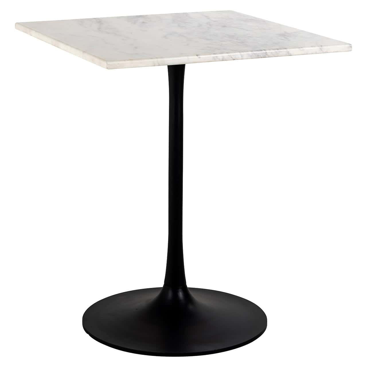 Mesa de bistró Carlten cuadrada blanca (Negro/blanco)