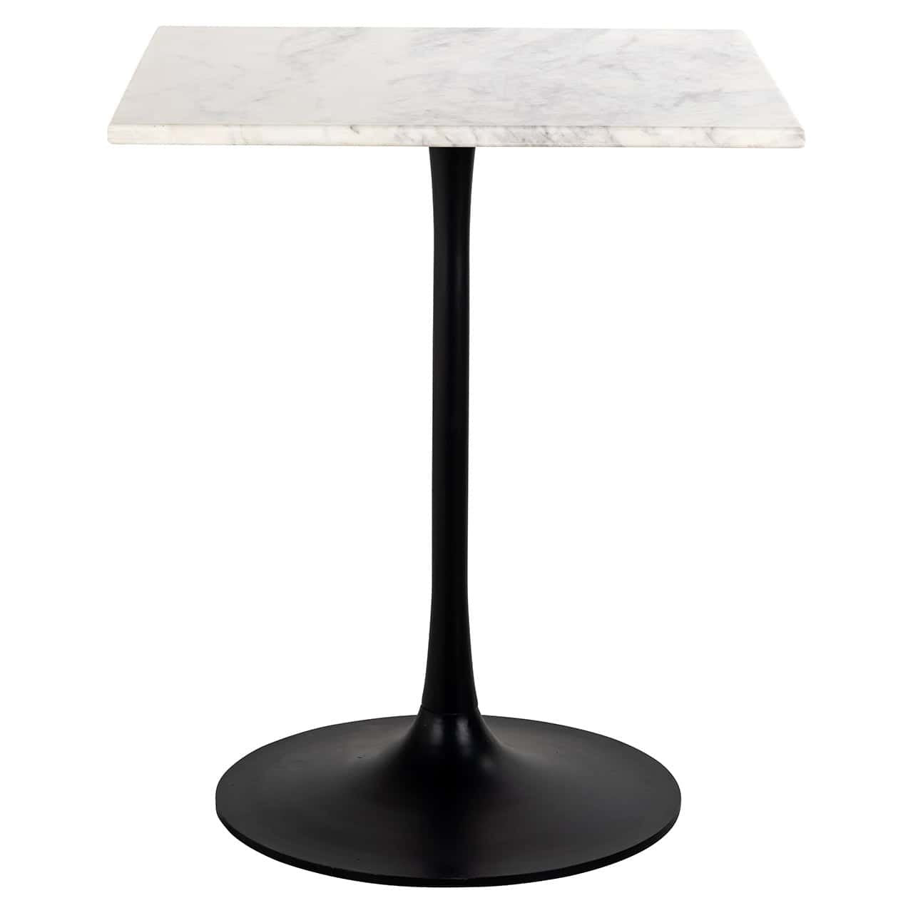 Mesa de bistró Carlten cuadrada blanca (Negro/blanco)