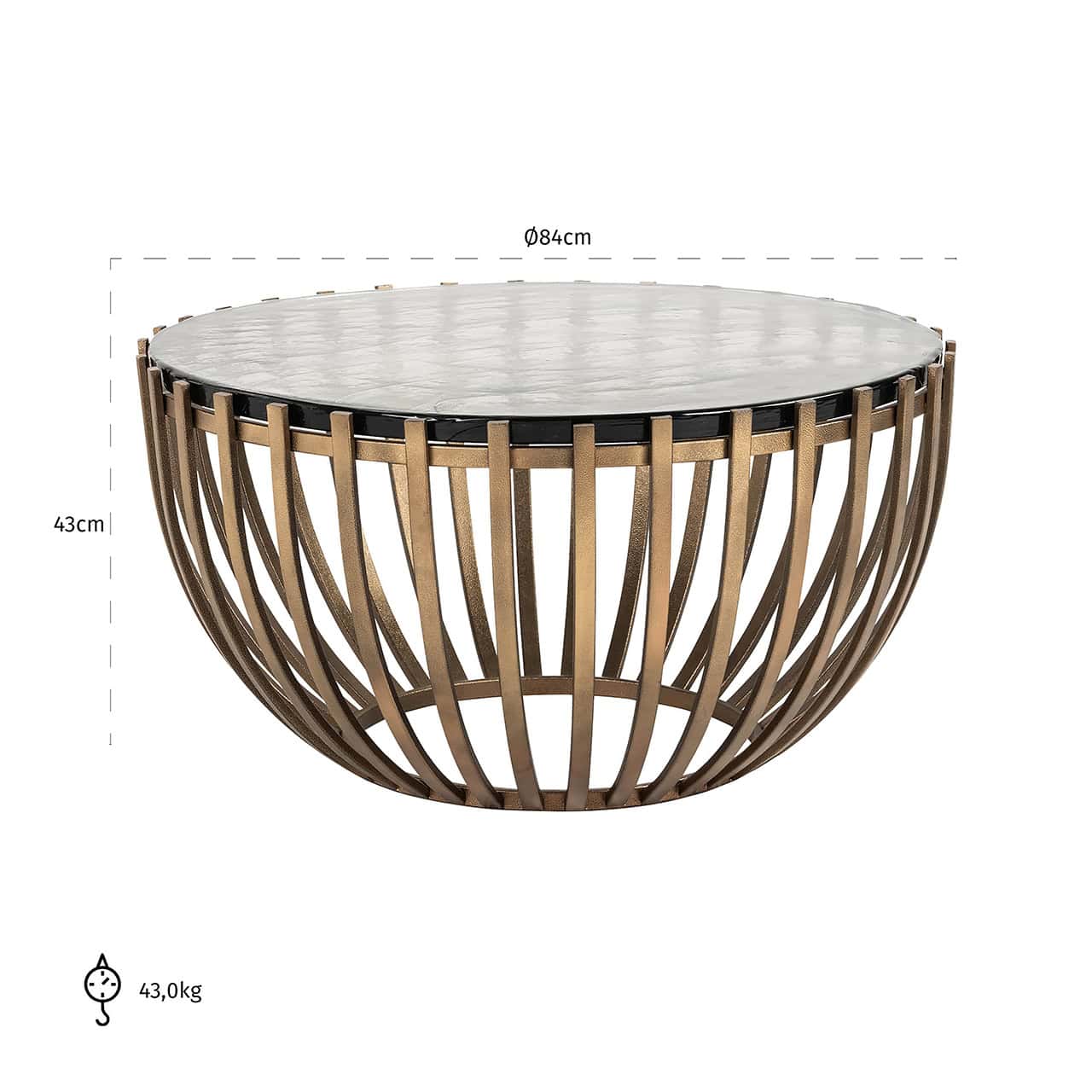 Mesa de centro Volante 84Ø (Oro)